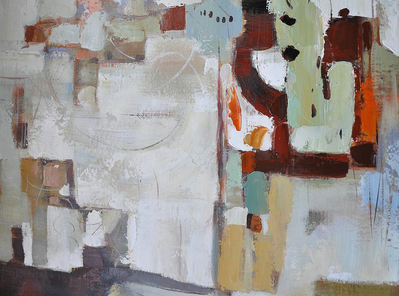 Original Abstract Art Paintings,Oversized Horizontal Contemporary Art,Hand Made Original Art,White,Grey,Dark Red.etc